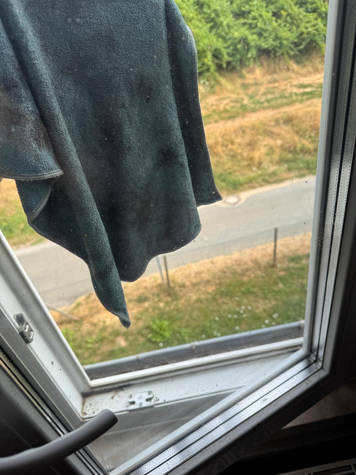 Detailreinigung am Fenster